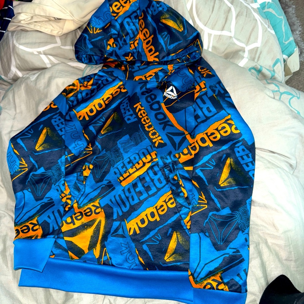Reebok Kids Blue and Orange Graphic Hoodie